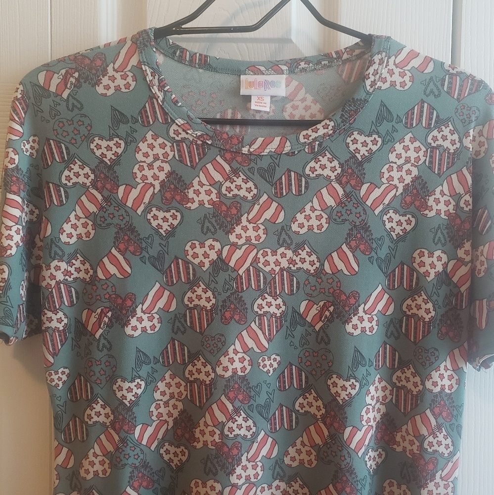 Lularoe Maria Americana Hearts